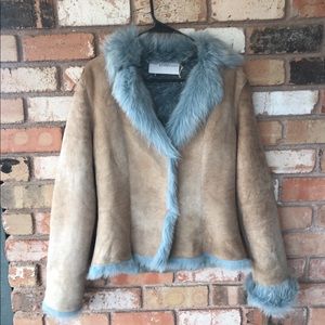 Ermanno Scervino Shearling Coat Jacket size Large